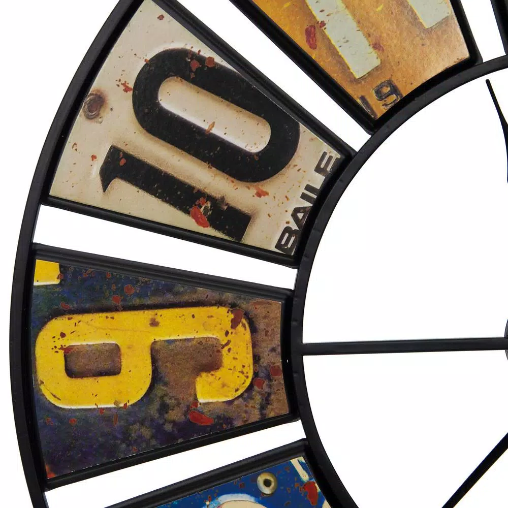 Wall Clocks Pinnacle Vintage License Plates Multi-Color Clock 8 Wall Clocks Pinnacle Vintage License Plates Multi-Color Clock - Image 6