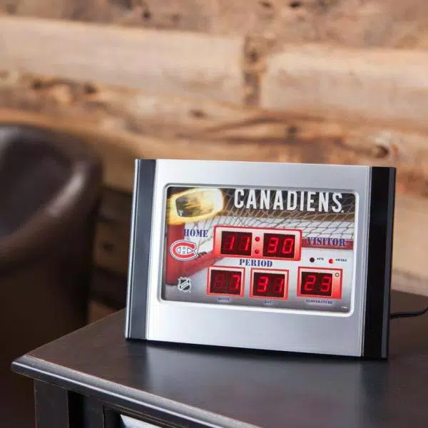 Table Clocks Team Sports America Montreal Canadiens NHL Multi-Color Scoreboard Alarm Clock 4 Table Clocks Team Sports America Montreal Canadiens NHL Multi-Color Scoreboard Alarm Clock - Image 2