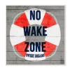Wall Signs Stupell Industries 12 In. X 12 In. “No Wake Zone Life Raft” By Daphne Polselli Printed Wood Wall Art