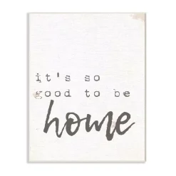 Wall Signs Stupell Industries 10 In. X 15 In. “Its So Good To Be Home Typewriter Typography” By Daphne Polselli Printed Wood Wall Art