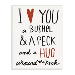 Wall Signs Stupell Industries 10 In. X 15 In. “Bushel And A Peck And A Hug Around The Neck” By Katie Doucette Printed Wood Wall Art