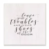 Wall Signs Stupell Industries 12 In. X 12 In. “Leave Your Troubles And Shoes At The Door” By Tammy Apple Printed Wood Wall Art -SAFAVIEH Shop multi colored stupell industries wall signs fwp 129 wd 12x12 64 1000