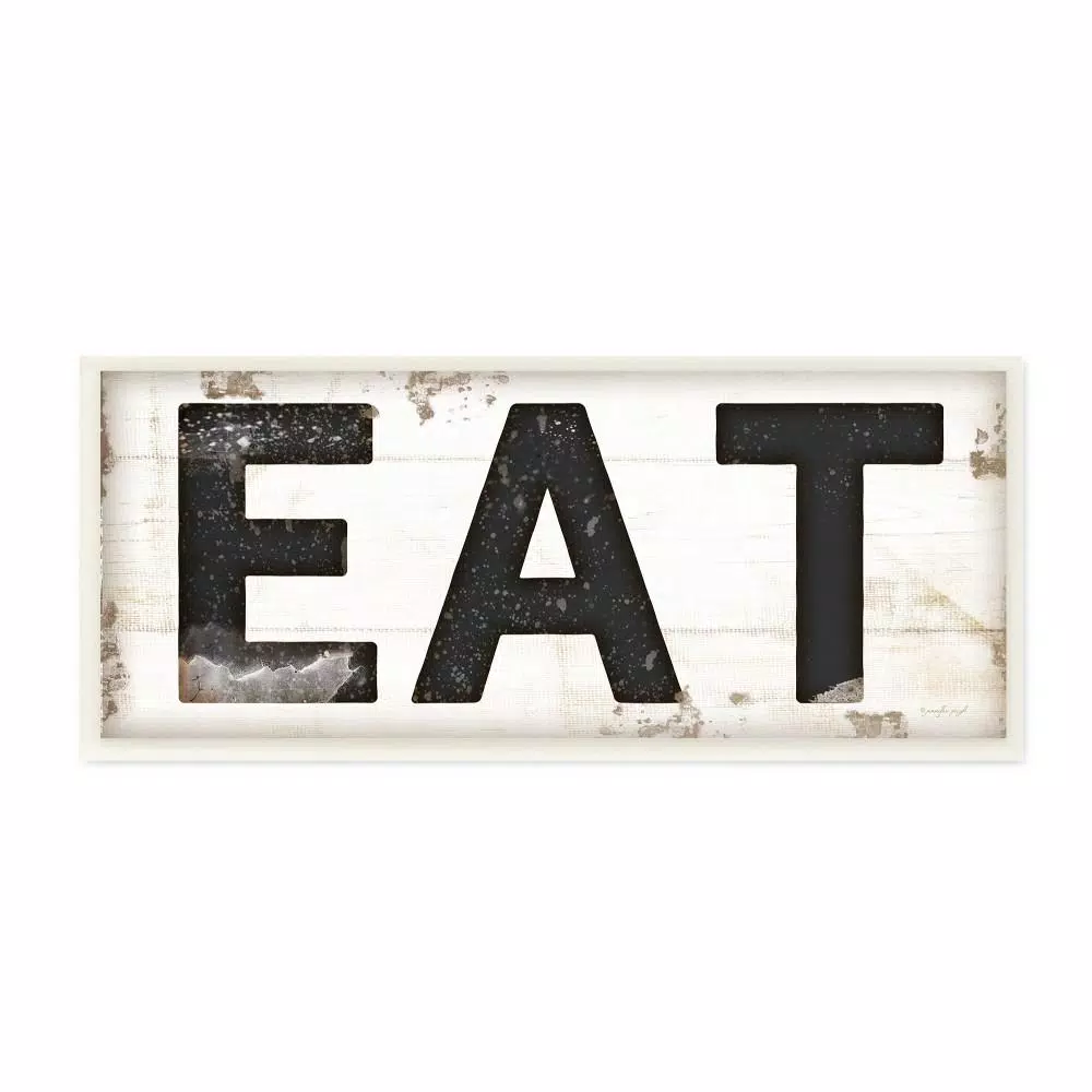 Wall Signs Stupell Industries 7 In. X 17 In. “EAT Typography Vintage Sign” By Jennifer Pugh Printed Wood Wall Art 3 Wall Signs Stupell Industries 7 In. X 17 In. “EAT Typography Vintage Sign” By Jennifer Pugh Printed Wood Wall Art