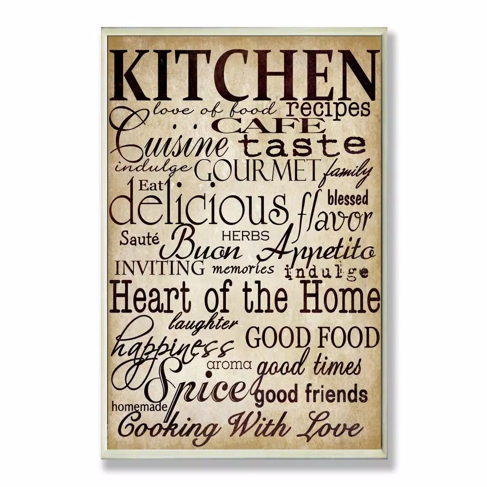 Wall Signs Stupell Industries 12.5 In. X 18.5 In. “Words In The Kitchen Off White” By Gplicensing Printed Wood Wall Art 3 Wall Signs Stupell Industries 12.5 In. X 18.5 In. “Words In The Kitchen Off White” By Gplicensing Printed Wood Wall Art