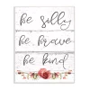 Wall Signs Stupell Industries 10 In. X 15 In. “Be Silly Brave And Kind Cursive Floral Typography” By Daphne Polselli Printed Wood Wall Art -SAFAVIEH Shop multi colored stupell industries wall signs mwp 340 wd 10x15 64 1000