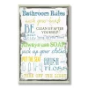 Wall Signs Stupell Industries 12.5 In. X 18.5 In. “Bathroom Rules Typography” By Taylor Greene Printed Wood Wall Art -SAFAVIEH Shop multi colored stupell industries wall signs wrp 1017 wd 13x19 64 1000