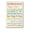 Wall Signs Stupell Industries 12.5 In. X 18.5 In. “Bathroom Rules Typography Rubber Ducky” By Janet White Printed Wood Wall Art