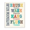Wall Signs Stupell Industries 12.5 In. X 18.5 In. “Colorful Bathroom Rules Typography Art” By Jo Moulton Printed Wood Wall Art -SAFAVIEH Shop multi colored stupell industries wall signs wrp 1099 wd 13x19 64 1000