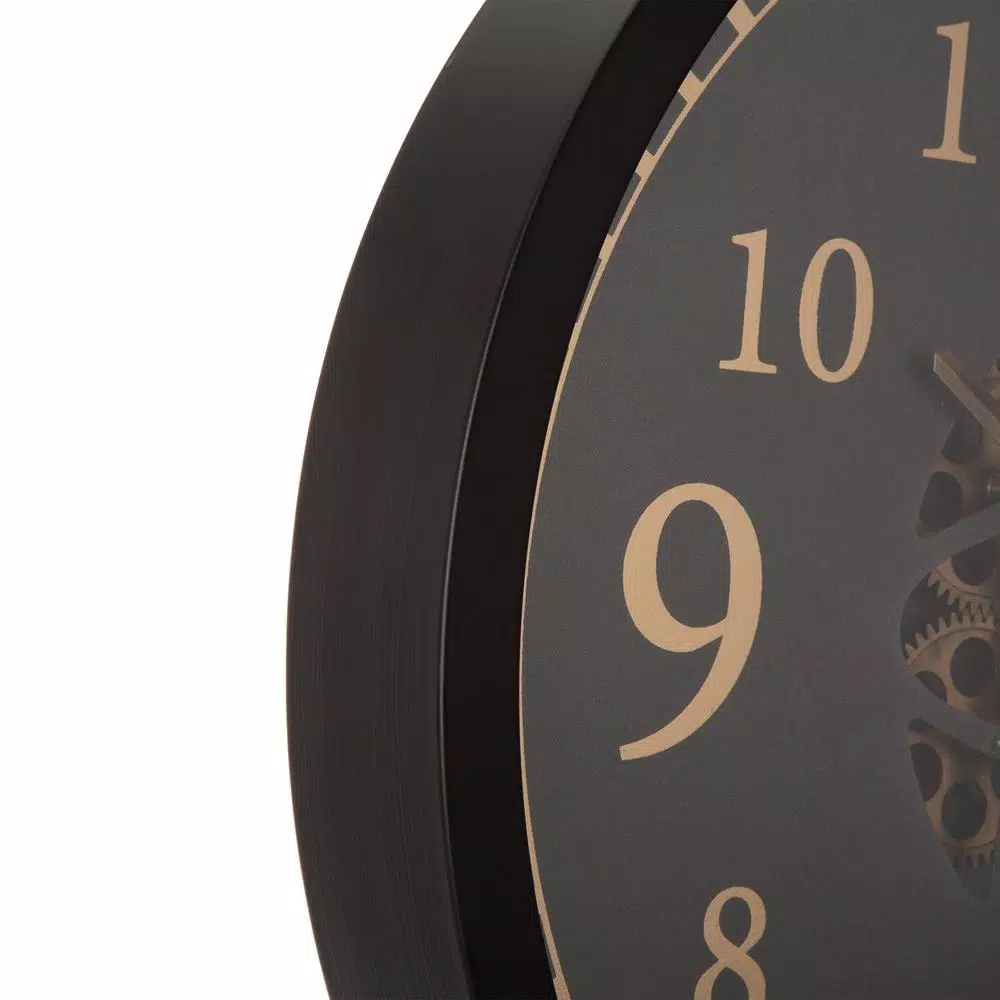 Wall Clocks Glitzhome 22.83 In. D Morden Oversized Metal Wall Clock With Moving Gears 6 Wall Clocks Glitzhome 22.83 In. D Morden Oversized Metal Wall Clock With Moving Gears - Image 4