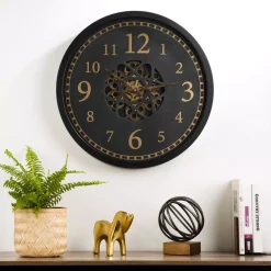 Wall Clocks Glitzhome 22.83 In. D Morden Oversized Metal Wall Clock With Moving Gears 17 Wall Clocks Glitzhome 22.83 In. D Morden Oversized Metal Wall Clock With Moving Gears -SAFAVIEH Shop multi glitzhome wall clocks 2009500002 76 1000