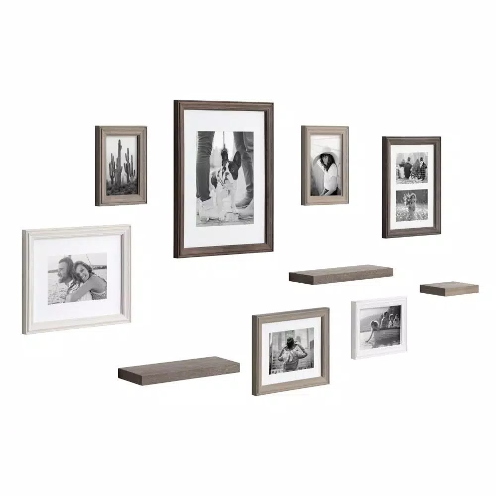 Kate And Laurel Bordeaux Multi/Gray With Shelves Picture Frames (Set Of 10) 3 Kate And Laurel Bordeaux Multi/Gray With Shelves Picture Frames (Set Of 10)