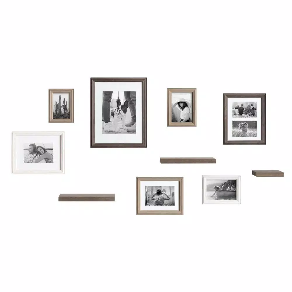 Kate And Laurel Bordeaux Multi/Gray With Shelves Picture Frames (Set Of 10) 4 Kate And Laurel Bordeaux Multi/Gray With Shelves Picture Frames (Set Of 10) - Image 2