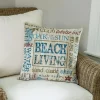 Throw Pillows Heritage Lace Beach Living Multicolored Striped 18 In X 18 In Throw Pillow Cover