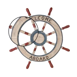 Wall Signs LITTON LANE 23 In. Dia Nautical Welcome Aboard Wooden Ship Wheel 7 Wall Signs LITTON LANE 23 In. Dia Nautical Welcome Aboard Wooden Ship Wheel -SAFAVIEH Shop multi litton lane wall signs 91616 4f 1000