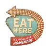Wall Signs 3R Studios 16 In. H X 15 In. W “Eat Here” Retro Wall Art