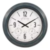 Wall Clocks La Crosse Technology 18 In. Hamilton Indoor/Outdoor Metal Analog Quartz Clock -SAFAVIEH Shop navy blue la crosse technology wall clocks 433 3838 64 1000