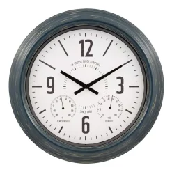 Wall Clocks La Crosse Technology 18 In. Hamilton Indoor/Outdoor Metal Analog Quartz Clock