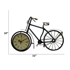 Table Clocks Benzara Cycle Shaped Multi-Color Metal Analog Display Table Clock -SAFAVIEH Shop oak textured finish benzara table clocks bm02586 44 1000