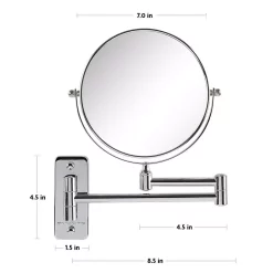 Wall Mirrors Ovente Small Round Wall Mounted Polished Chrome Makeup Mirror (11 In. H X 1.4 In. W), 1x-10x Magnification -SAFAVIEH Shop ovente wall mirrors mnlfw70ch1x10x 44 1000