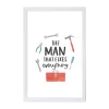Memo Boards Petal Lane Alexa The Man Art Board, White Frame, Magnetic Memo Board