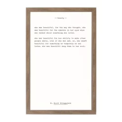 Memo Boards Petal Lane Beauty – F. Scott Fitzgerald, Rustic Brown Frame, Magnetic Memo Board