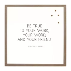 Memo Boards Petal Lane Be True To Your Work, Rustic Brown Frame, Magnetic Memo Board