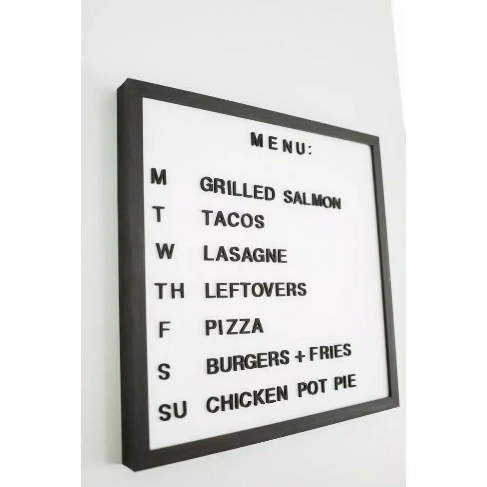 Memo Boards Petal Lane Letterlove With 150 Black Magnetic Letters, Ebony Frame, Magnetic Memo Board 4 Memo Boards Petal Lane Letterlove With 150 Black Magnetic Letters, Ebony Frame, Magnetic Memo Board - Image 2