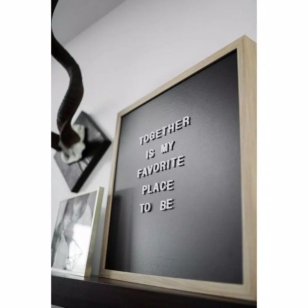 Memo Boards Petal Lane Letterlove With 150 White Magnetic Letters, Rustic Brown Frame, Magnetic Memo Board 4 Memo Boards Petal Lane Letterlove With 150 White Magnetic Letters, Rustic Brown Frame, Magnetic Memo Board - Image 2