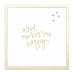 Memo Boards Petal Lane What Makes Me Happy, Gold Frame, Magnetic Memo Board