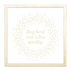 Memo Boards Petal Lane Stay Kind And Extra Sparkly, Gold Frame, Magnetic Memo Board