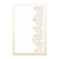 Memo Boards Petal Lane When You Love Have, Gold Frame, Magnetic Memo Board