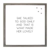 Memo Boards Petal Lane She Talked To God Daily, Warm Gray/Vintage Frame, Magnetic Memo Board