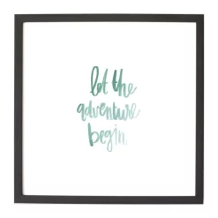 Memo Boards Petal Lane Watercolor Let The Adventure Begin, Ebony Frame, Magnetic Memo Board