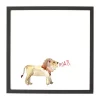 Memo Boards Petal Lane Watercolor Lion, Ebony Frame, Magnetic Memo Board