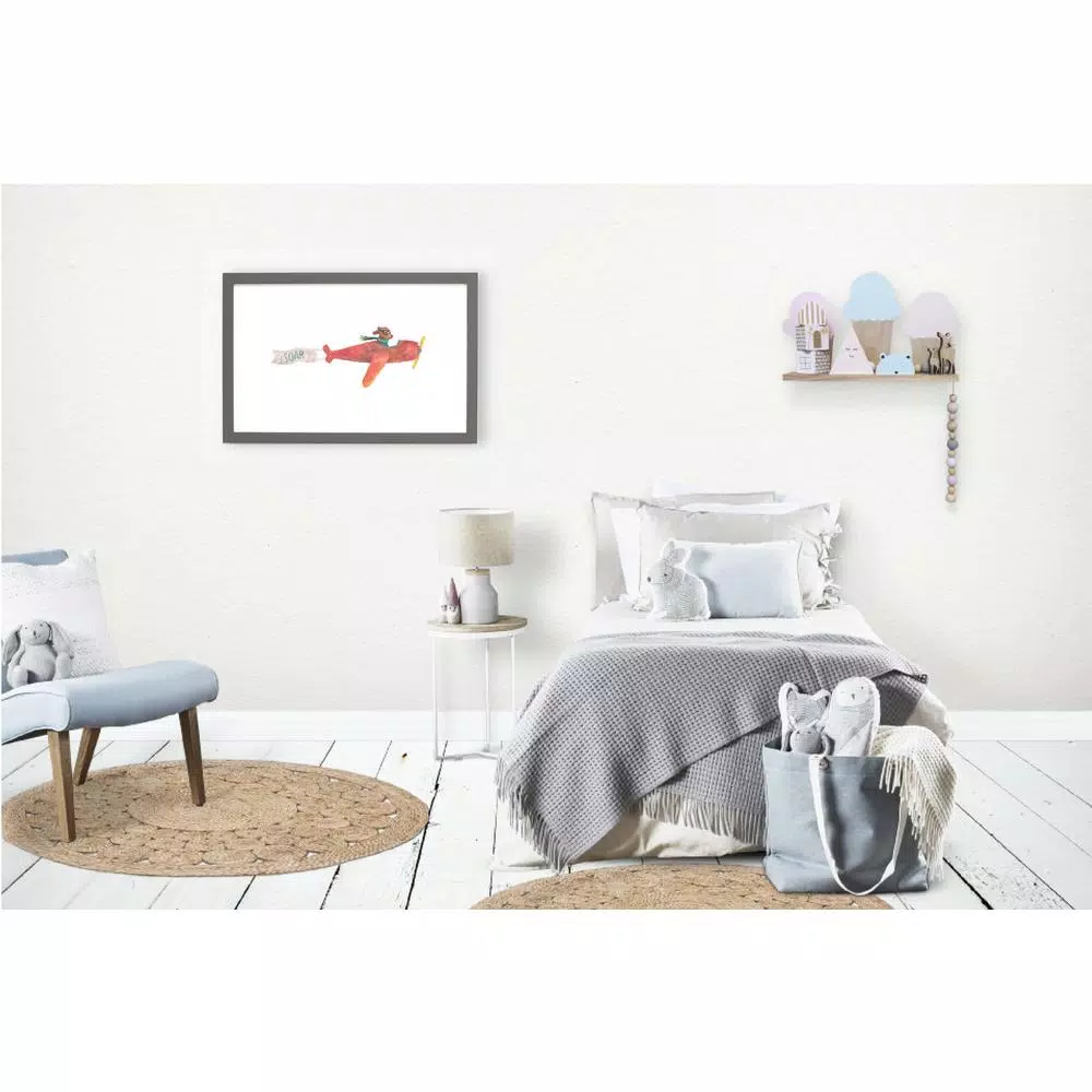 Memo Boards Petal Lane Watercolor Dog Airplane, Ebony Frame, Magnetic Memo Board 4 Memo Boards Petal Lane Watercolor Dog Airplane, Ebony Frame, Magnetic Memo Board - Image 2