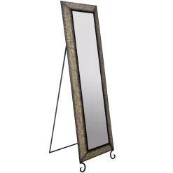 Floor Mirrors Pinnacle Oversized Antique Bronze Metal Modern Mirror (66.5 In. H X 20.1 In. W)
