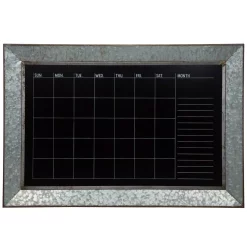 Memo Boards Pinnacle Rustic Galvanized Calendar Silver Chalkboard Memo Board