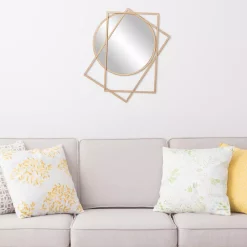 Wall Mirrors Pinnacle Medium Round Gold Modern Mirror (24 In. H X 21 In. W) -SAFAVIEH Shop pinnacle wall mirrors 1805 3799 31 1000