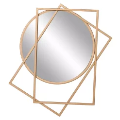 Wall Mirrors Pinnacle Medium Round Gold Modern Mirror (24 In. H X 21 In. W)