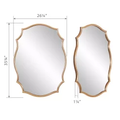 Wall Mirrors Pinnacle Medium Irregular Gold Hooks Art Deco Mirror (35.75 In. H X 26.25 In. W) 11 Wall Mirrors Pinnacle Medium Irregular Gold Hooks Art Deco Mirror (35.75 In. H X 26.25 In. W) -SAFAVIEH Shop pinnacle wall mirrors 1807 3731 1f 1000