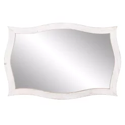 Wall Mirrors Pinnacle Medium Rectangle Whitewash Hooks Mirror (24.25 In. H X 36.75 In. W)