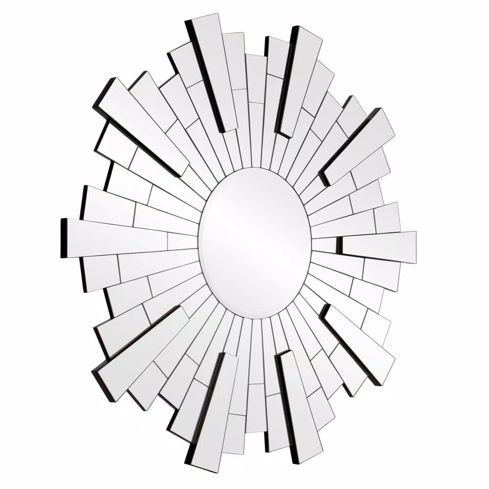 Wall Mirrors Pinnacle Medium Sunburst Silver Beveled Glass Contemporary Mirror (36 In. H X 36 In. W) 5 Wall Mirrors Pinnacle Medium Sunburst Silver Beveled Glass Contemporary Mirror (36 In. H X 36 In. W) - Image 3