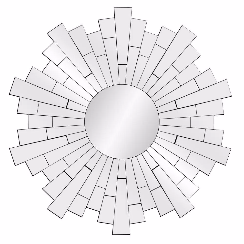 Wall Mirrors Pinnacle Medium Sunburst Silver Beveled Glass Contemporary Mirror (36 In. H X 36 In. W) 4 Wall Mirrors Pinnacle Medium Sunburst Silver Beveled Glass Contemporary Mirror (36 In. H X 36 In. W) - Image 2