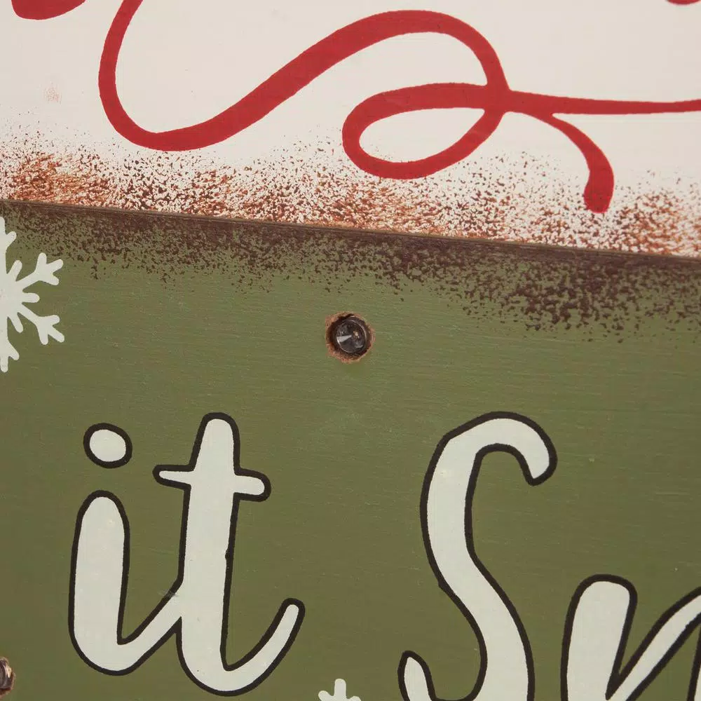 Decorative Letters Glitzhome 11.81 In. L LED Lighted Multi-color Wooden/Metal Block Word Sign (14-Bulbs) 4 Decorative Letters Glitzhome 11.81 In. L LED Lighted Multi-color Wooden/Metal Block Word Sign (14-Bulbs) - Image 3