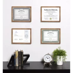 Picture Frames DesignOvation Gallery 8.5 In. X 11 In. Rustic Brown Wood Picture Frame (Set Of 4) -SAFAVIEH Shop rustic brown designovation picture frames 212314 fa 1000