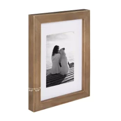 Picture Frames DesignOvation Gallery 8 In. X 10 In. Matted To 5 In. X 7 In. Rustic Brown Wood Picture Frame (Set Of 4) -SAFAVIEH Shop rustic brown designovation picture frames 212316 4f 1000