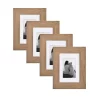 Picture Frames DesignOvation Museum 5 In. X 7 In. Matted To 3.5 In. X 5 In. Rustic Brown Picture Frame (Set Of 4)