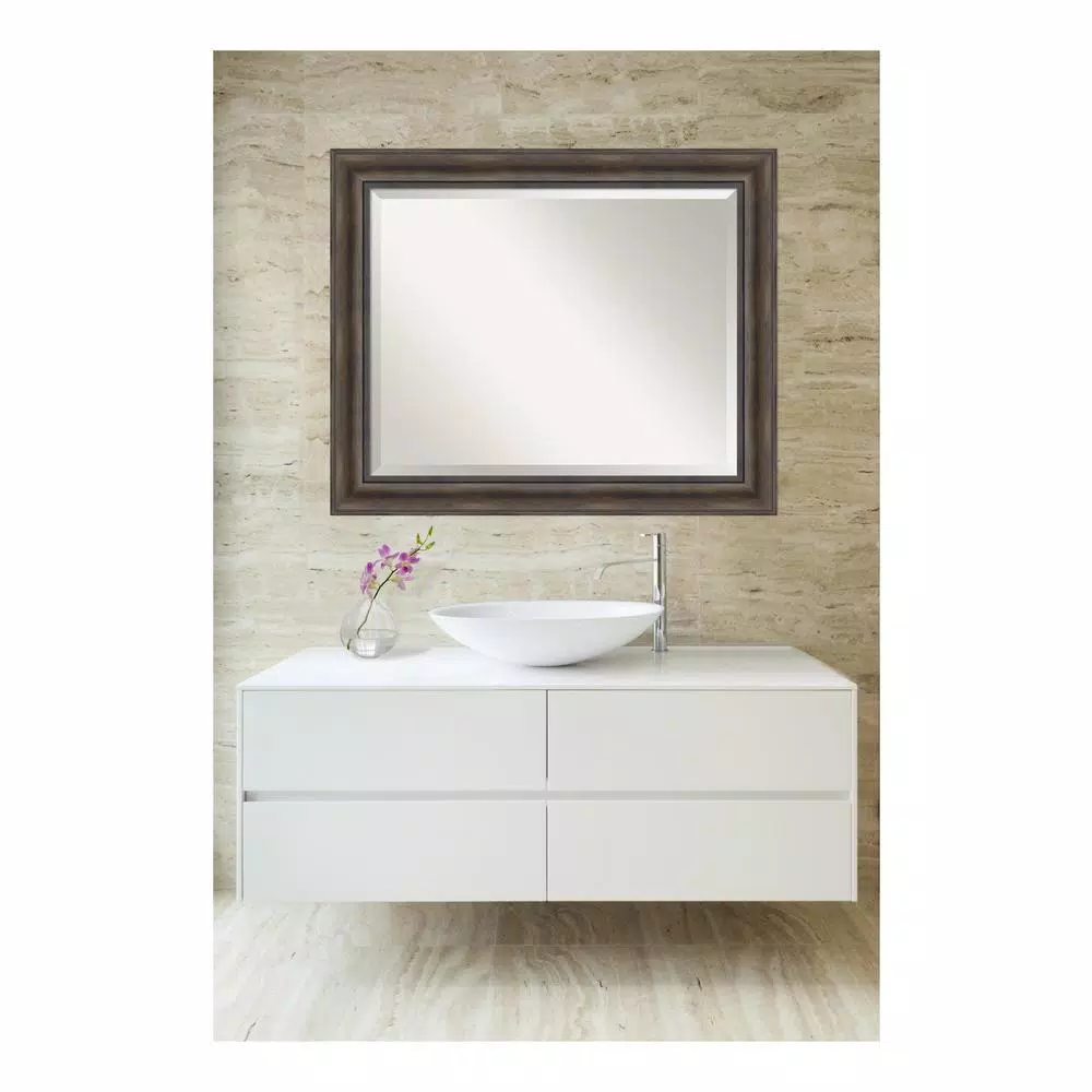 Mirrors Amanti Art Rustic 34 In. W X 28 In. H Framed Rectangular Bathroom Vanity Mirror In Rustic Pine 7 Mirrors Amanti Art Rustic 34 In. W X 28 In. H Framed Rectangular Bathroom Vanity Mirror In Rustic Pine - Image 5