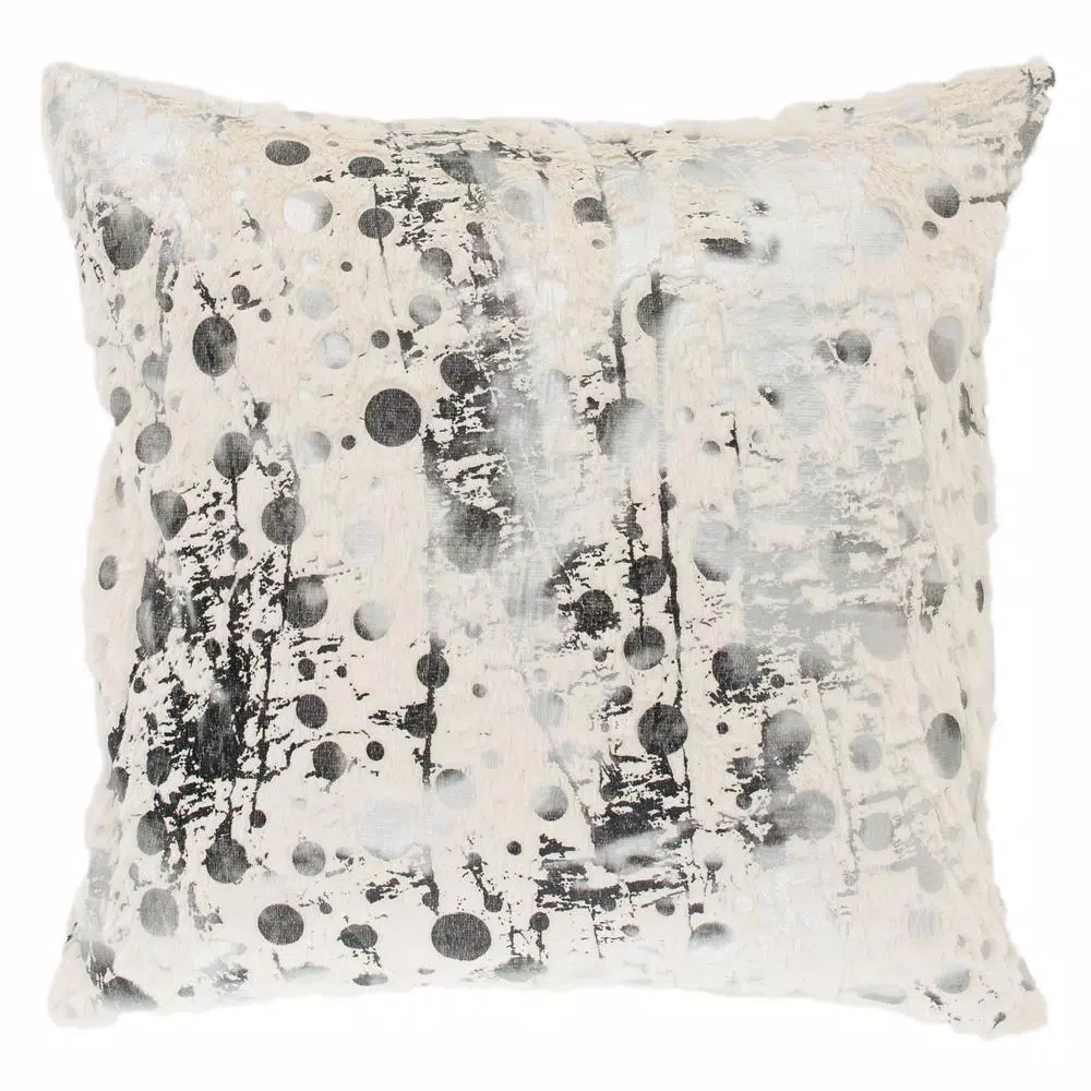 Throw Pillows Safavieh Nars White And Charcoal Grey Graphic Down Alternative 20 In. X 20 In. Throw Pillow (Set Of 2) 5 Throw Pillows Safavieh Nars White And Charcoal Grey Graphic Down Alternative 20 In. X 20 In. Throw Pillow (Set Of 2) - Image 3