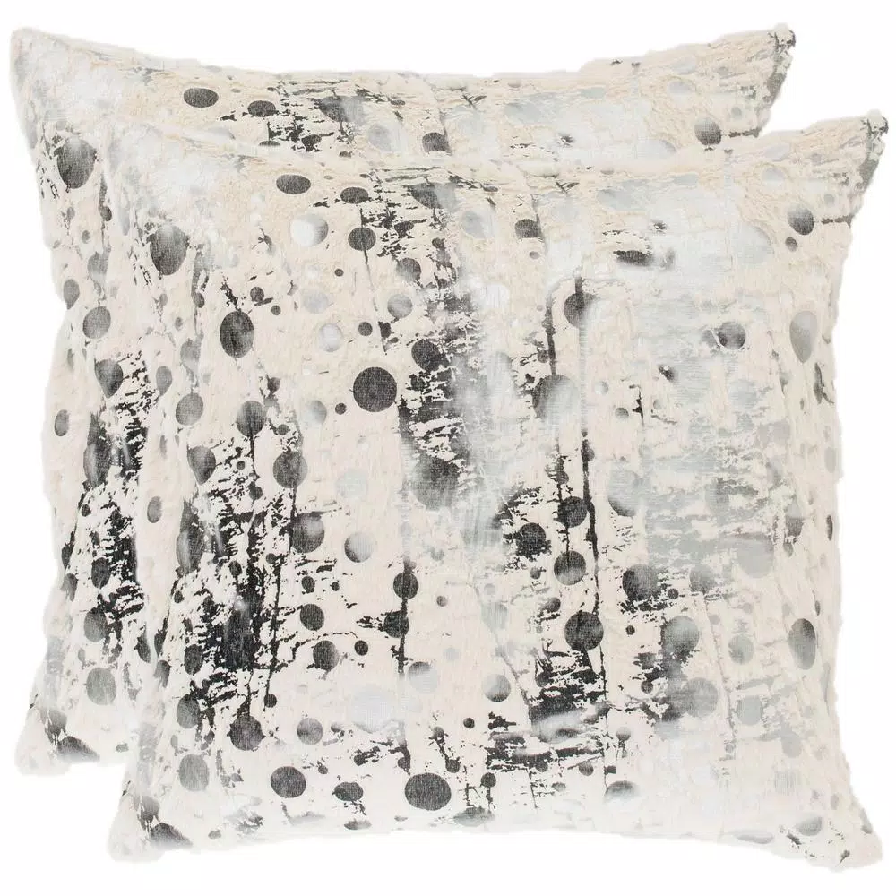 Throw Pillows Safavieh Nars White And Charcoal Grey Graphic Down Alternative 20 In. X 20 In. Throw Pillow (Set Of 2) 3 Throw Pillows Safavieh Nars White And Charcoal Grey Graphic Down Alternative 20 In. X 20 In. Throw Pillow (Set Of 2)